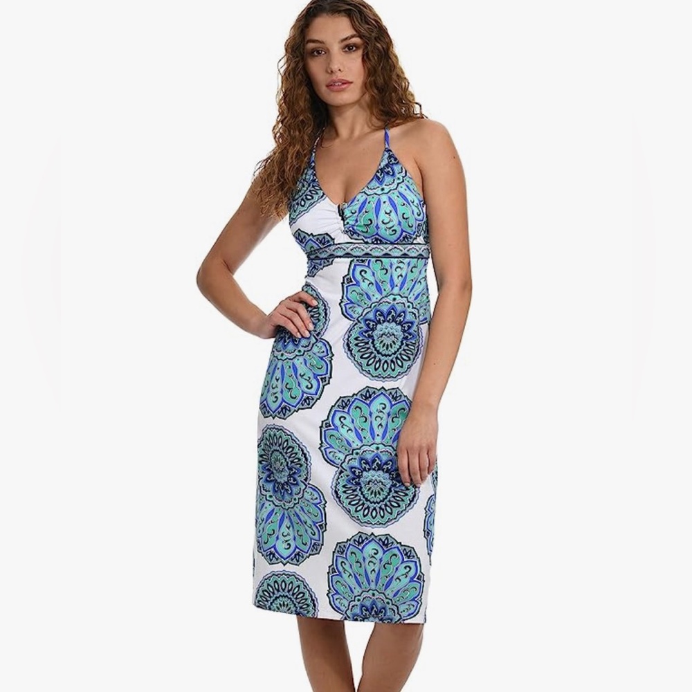 NWT SUNSHINE 79 Medallion Midi Cover-Up Dress Size XL